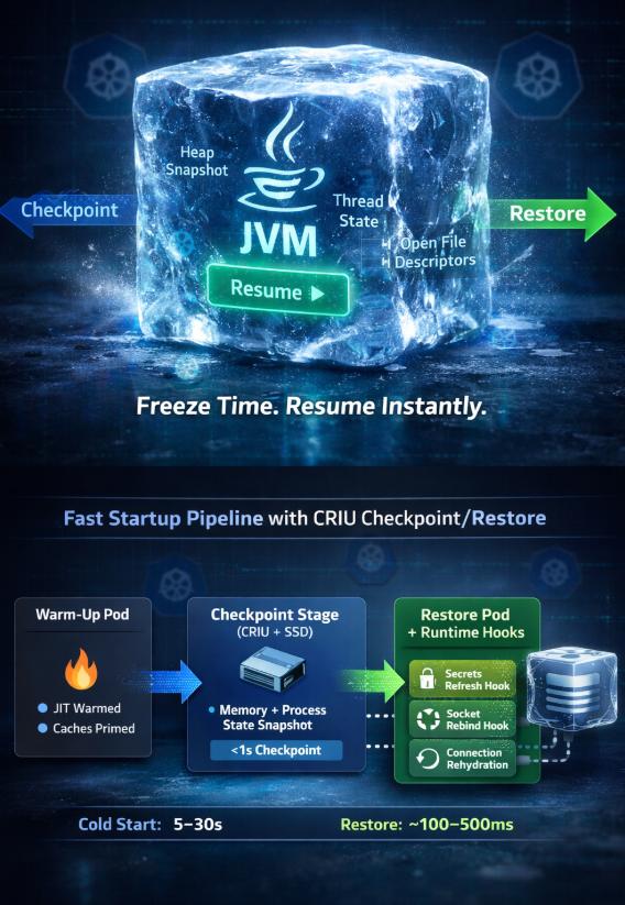 Project CRaC for Java architecture and checkpoint restore flow